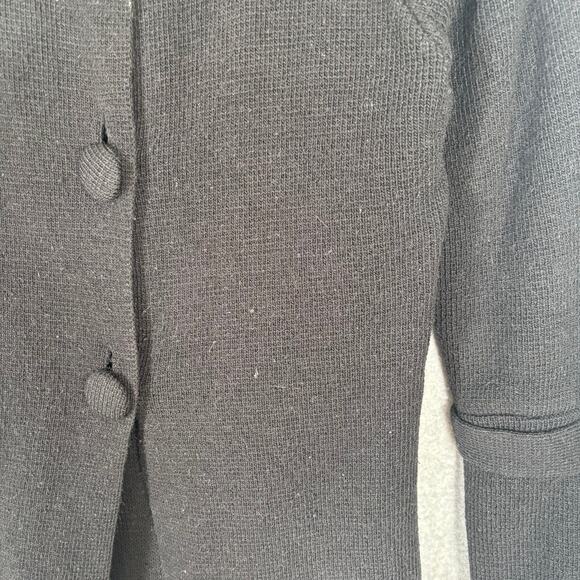 Solo Tu Cardigan Sweater Womens Medium Wool Collar Button Italy Witchy‎ READ - Picture 6 of 11
